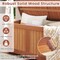 Outdoor Wood Deck Box 3-in-1 Storage Bench for Cushions and Tools